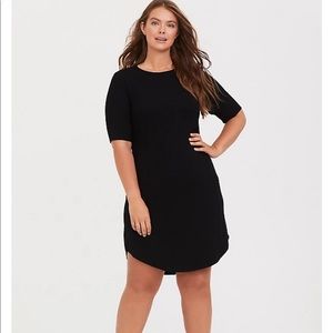 Torrid BLACK RIB T-SHIRT DRESS size 1